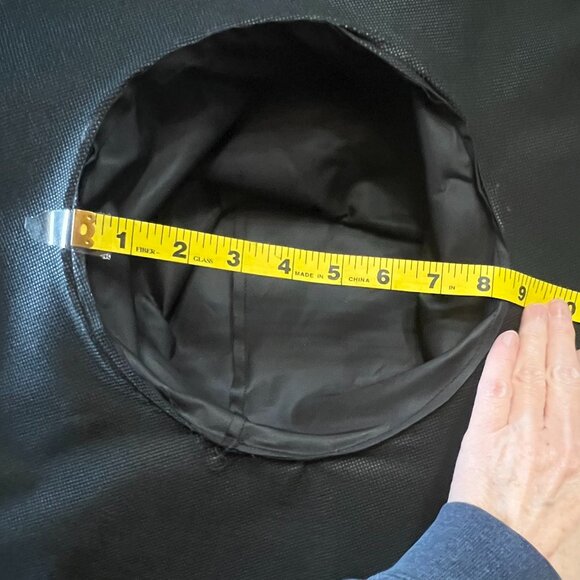 One-of-a-Kind Handmade Teal & Black Witch's Hat w/Decorative Flower & Black Bow - Picture 10 of 13